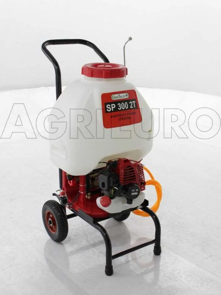 Pulvérisateur thermique avec chariot ou à dos GeoTech SP 300 2T moteur essence 2 temps