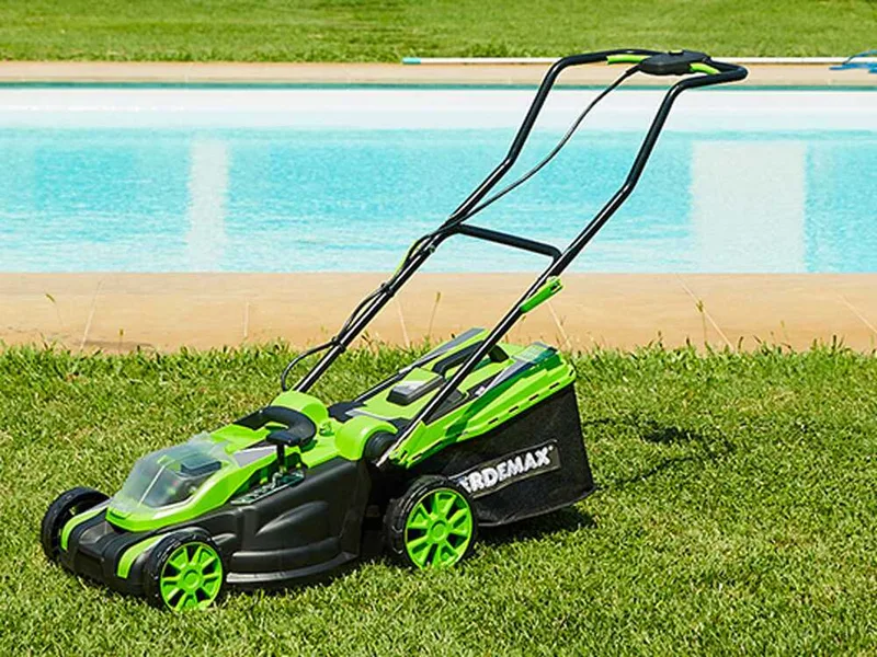 Tondeuse à gazon à batterie Verdemax RS20 - 2 Batteries 20V/2.5Ah - Amplitude de coupe 38 cm