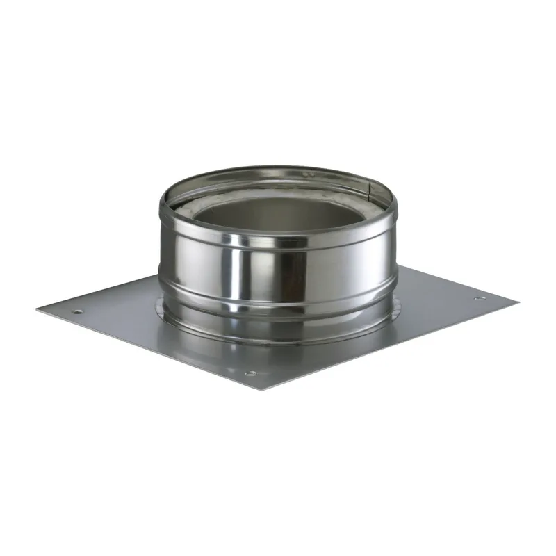 Schiedel plaque de base montage au sol pour coude avec pied de support Ø130 mm brillant
