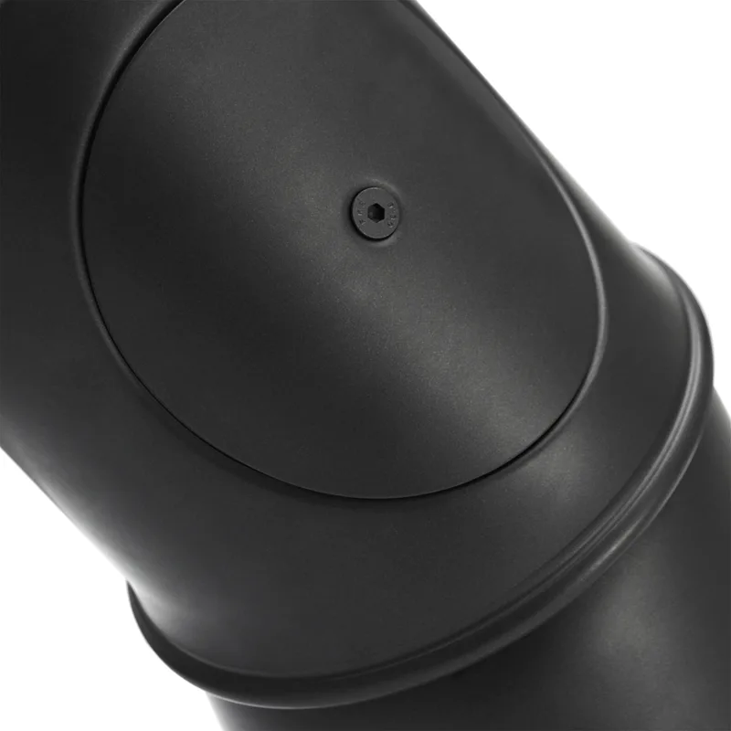 Raik Basic multicolonne 130mm noir avec porte – 4 pièces pour tuyau de fumée / conduit de fumée