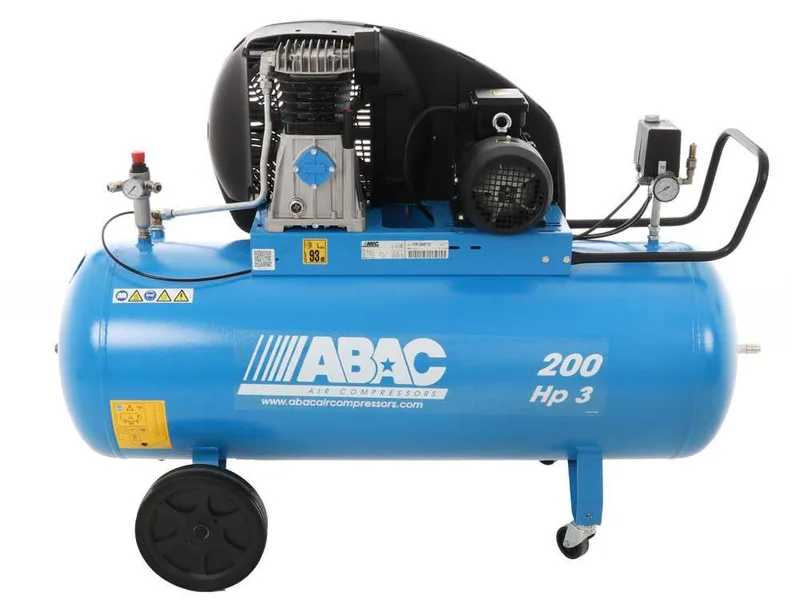 Abac line A39 200 CT3 - Compresseur d'air électrique triphasé par courroie - Moteur 3 CV - 200 L