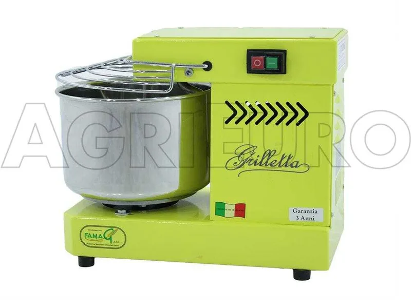 Pétrin électrique à spirale - Famag Grilletta IM 5 Color - Jaune 5 kg - 8 L