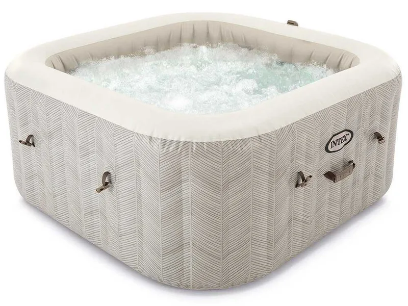 Intex Carrée Chevron Deluxe 28446EX - Ø173x71 cm - Spa gonflable à hydromassage