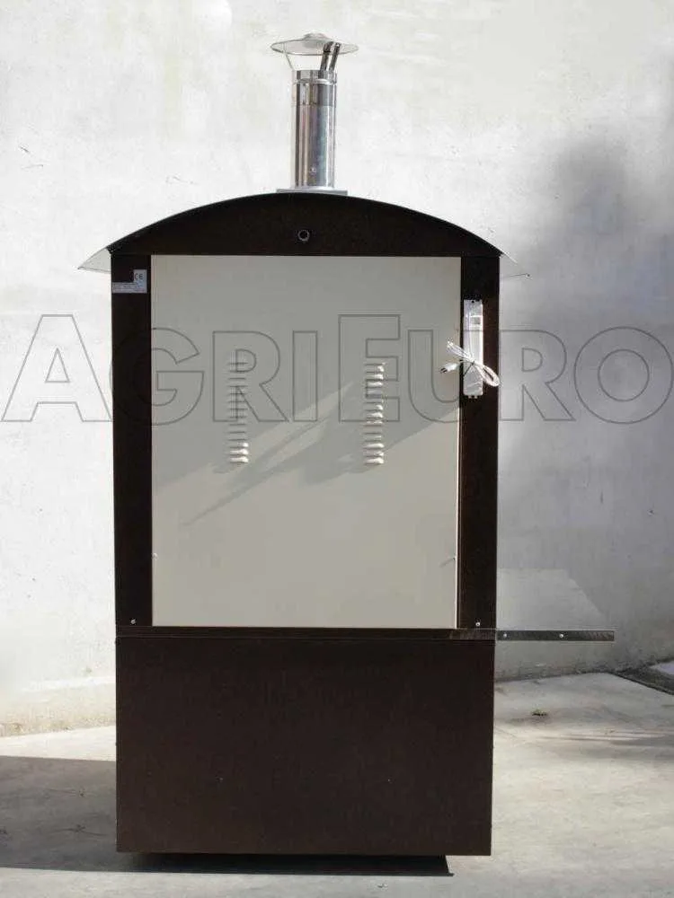 AgriEuro Maximus 100 Deluxe EXT Inox - Four à bois en acier d'extérieur - Cuivre émaillé