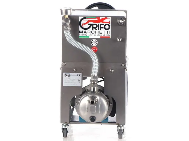Grifo Professional Inox 20 - Filtre pour vin à plaques - Pompe œnologique pour filtrer le vin