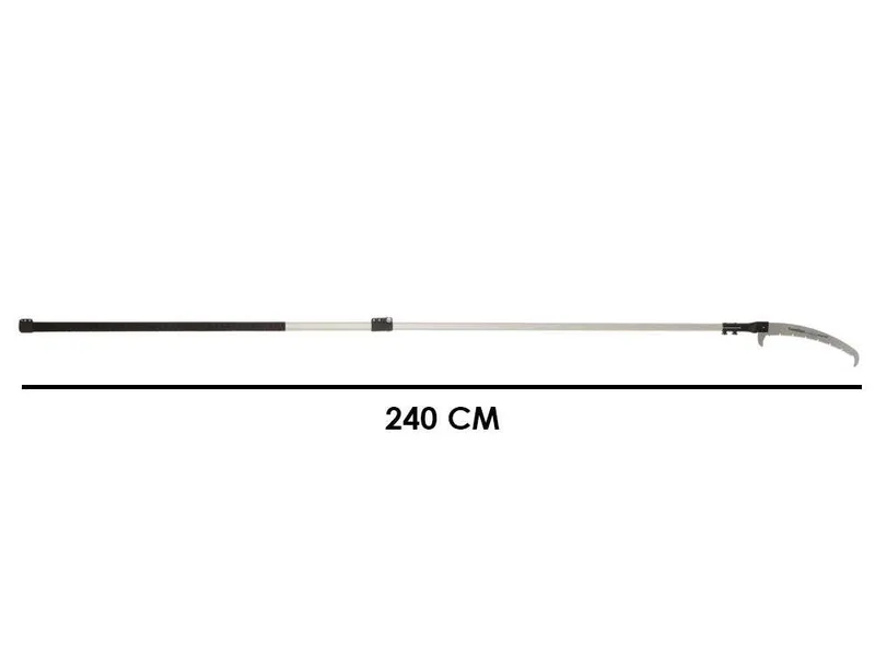 Castellari PO35PRO+ATO2 - Scie à dents en « U » sur perche ovale en aluminium - 150-240 cm - Lame de 35 cm