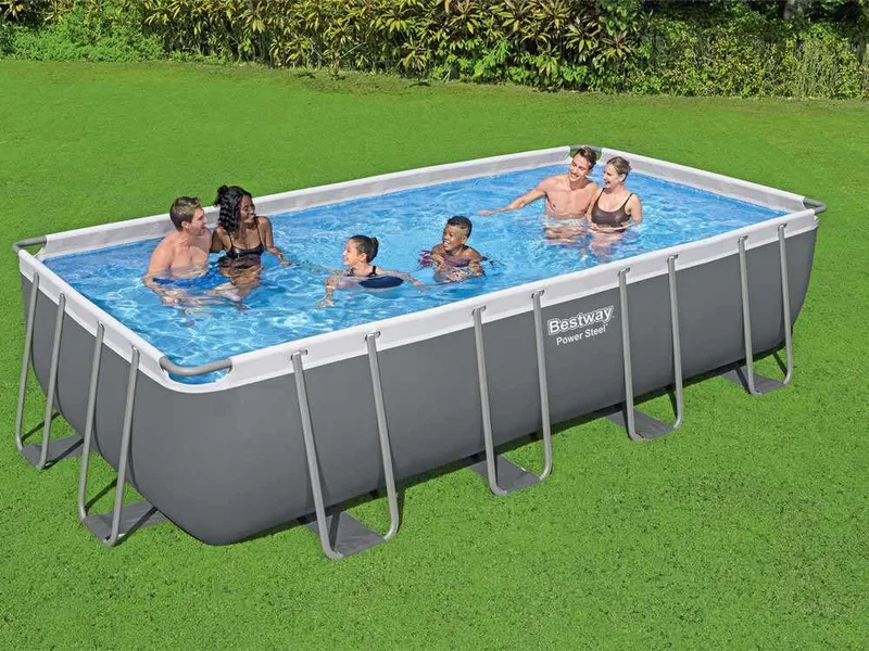 Bestway Power Steel Rectangulaire 56466 - 549x274x122 cm - Piscine hors-sol