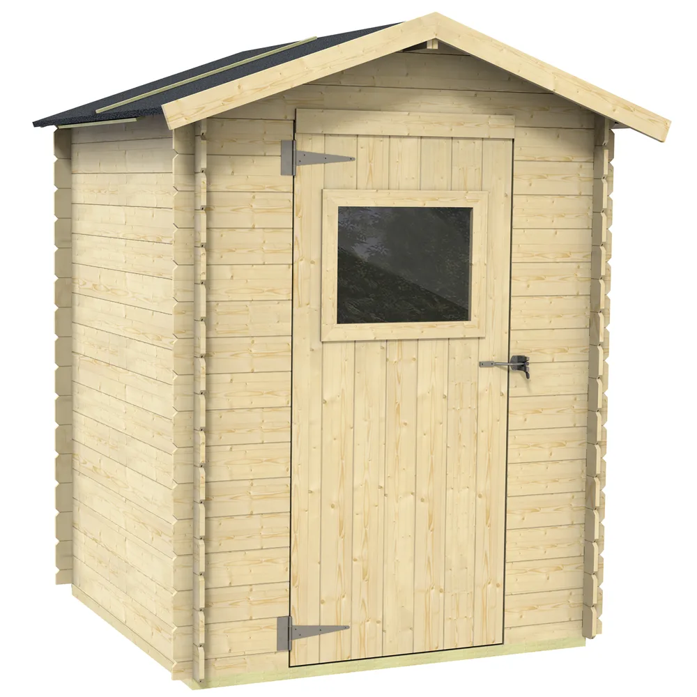 Alce Flavia 146x130 - Abri de jardin en bois - Avec fenêtre frontale - 146x130x194 cm