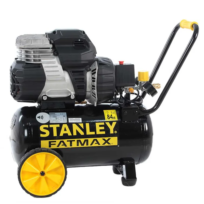 Stanley Sil Air 244/24 - Compresseur à air électrique monophasé silencieux, oil-less - Moteur 1.5 CV - 24 L