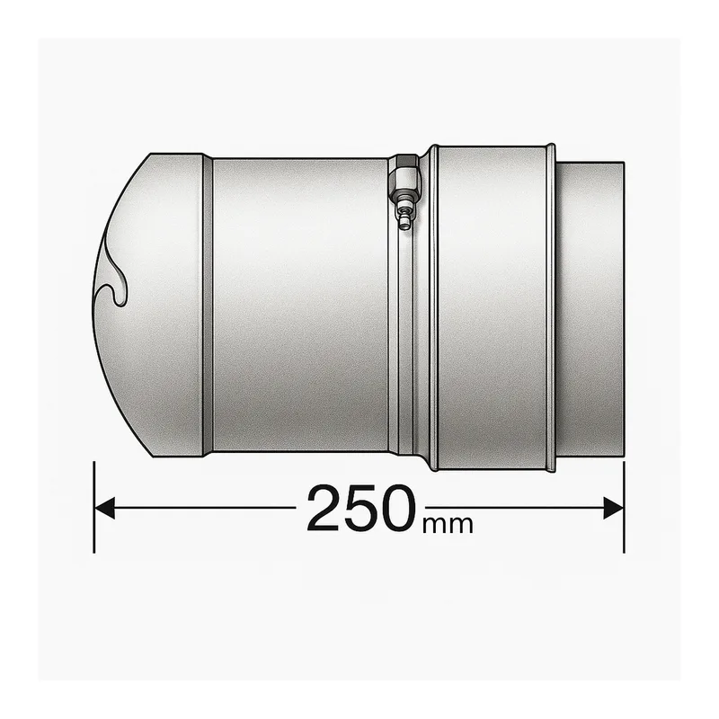 Schiedel raccord Ø150 mm inséré pour PRIMA PLUS Ø180 mm simple paroi mat