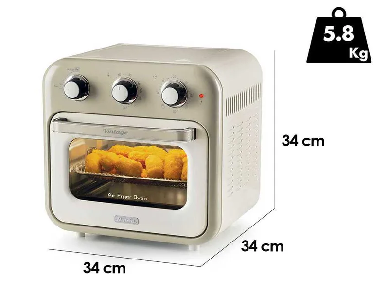 Ariete Vintage Beige - Friteuse à air et four électrique 16 L