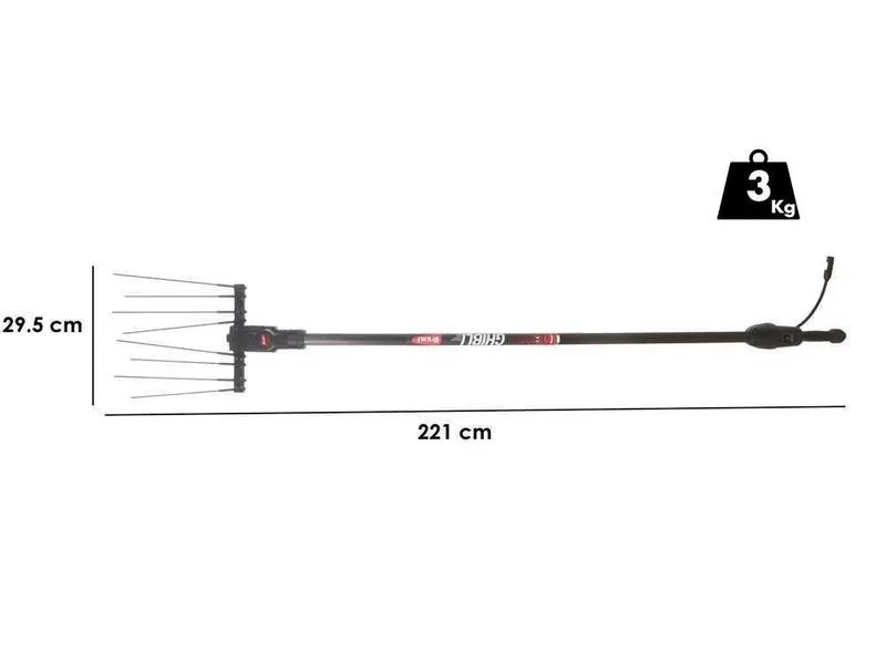 Brumi Zenit 36V - Peigne vibreur électrique à batterie - Perche Carbone 200/315cm