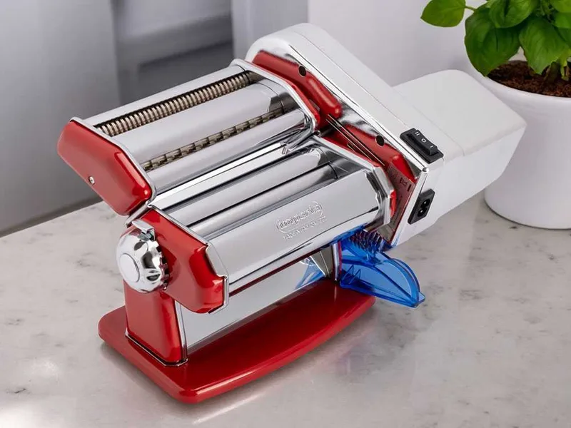 Imperia Electric iPasta Metallica Classica Rouge - Laminoir - Machine à pâtes Électrique