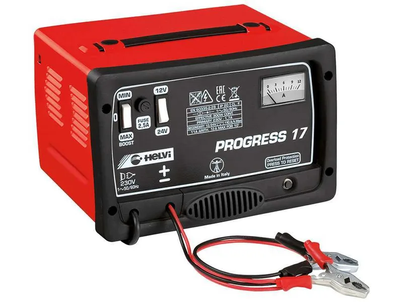 Helvi Progress 17 - Chargeur de batteries humides d'une tension de 12/24V - monophasé