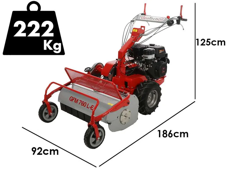 GeoTech Pro GFM 760 L-E - Tondeuse débroussailleuse à couteaux - Loncin G420FD