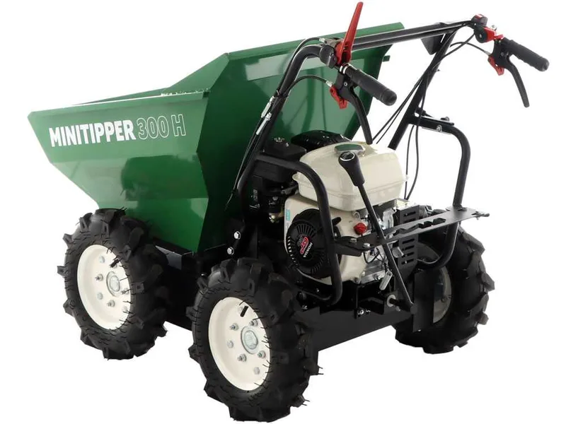Brouette 4x4 à essence GreenBay MiniTipper 300 H - Moteur Honda GP160