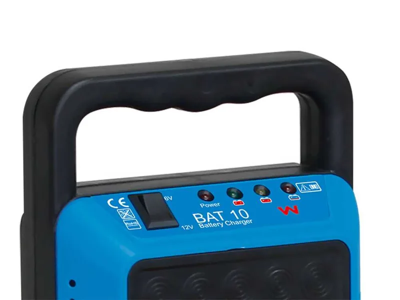 Awelco BAT 10 - Chargeur de voiture portable - alimentation monophasée - batteries 6/12V