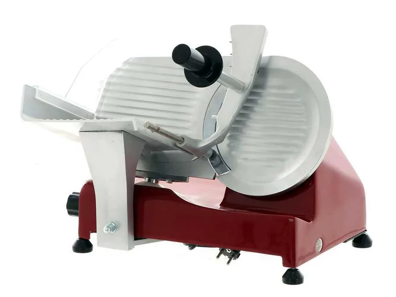 Trancheuse FAC S220 Rouge - Corps en alliage d'aluminium - Affûteur inclus - Lame de 220 mm - Moteur électrique 185W