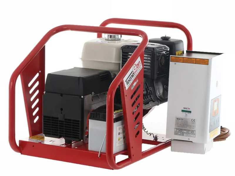 Tecnogen H8000 TE/A - Groupe électrogène triphasé 6 kW - Continu 5.4 kW Triphasé + ATS