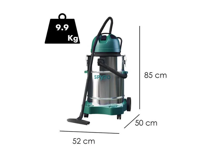 Spyro AIR50 INOX PLUS - Aspirateur solides et liquides - Capacité 50 L - 1400 W