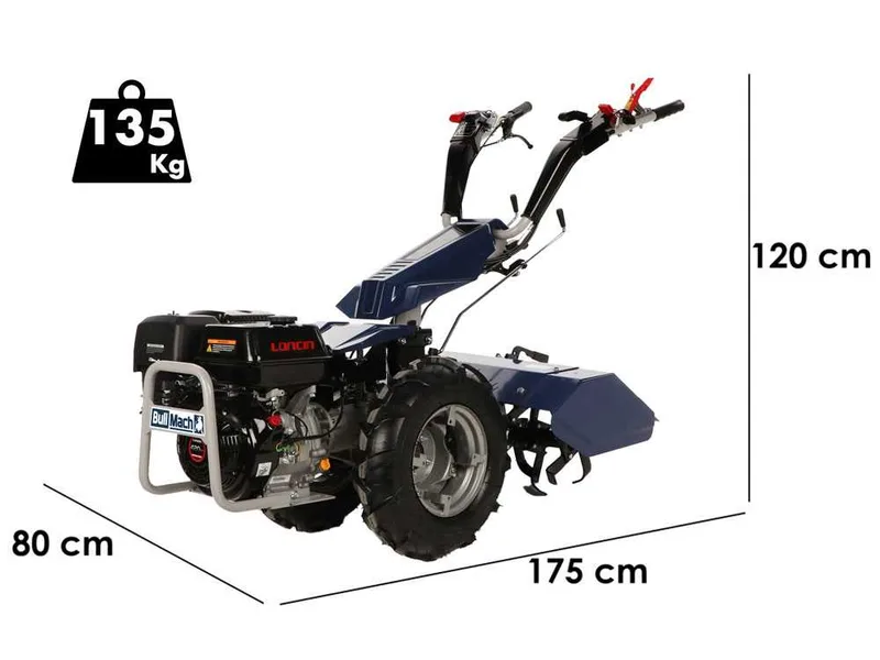 BullMach Chimera 400B - Motoculteur à essence - 420 cm³ - 15 CV