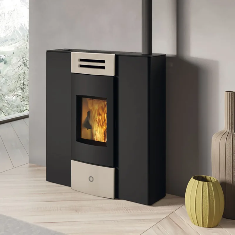 EK63 Dub 100++ Poêle à granulés céramique gris tourterelle