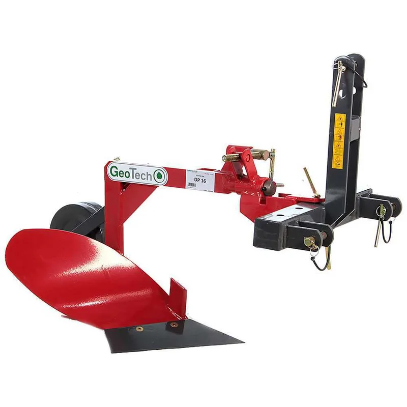 GeoTech DP16 - Charrue mono-soc à aile courte – Pour tracteurs avec attelage à trois points