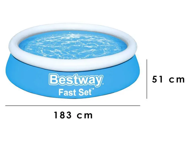 Bestway Fast Set 57392 - Ø183x51 cm - Piscine gonflable