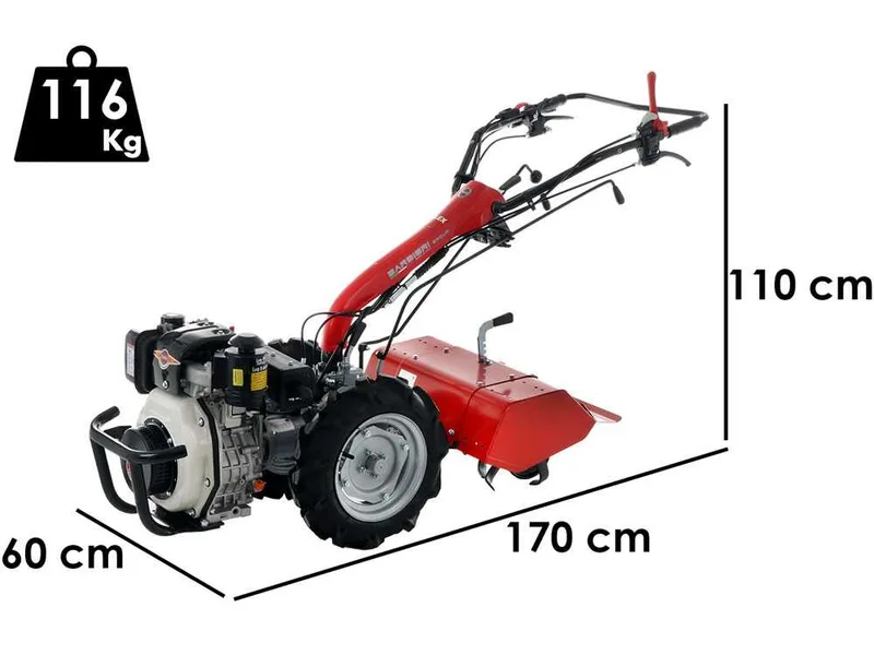 Barbieri Flex 3+2 - Motoculteur Diesel - Karma KM178F - 6 CV