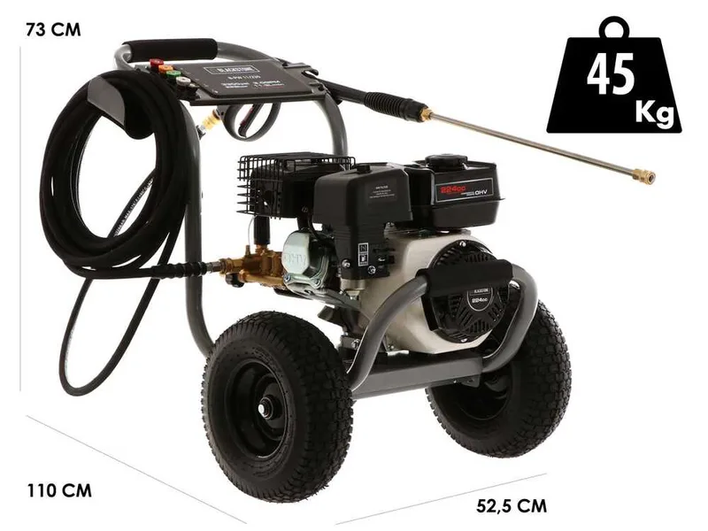 BlackStone B-PW 11/230 - Nettoyeur haute pression thermique - 228 bar - 678 l/h - Moteur DH225 - avec pompe Annovi & Reverberi