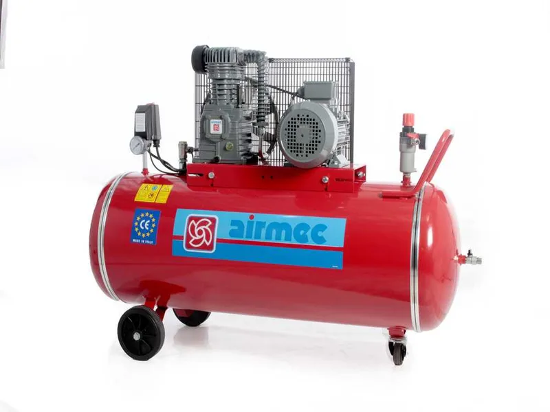 Airmec CR 204 K18+C TP - Compresseur d'air à courroie - Moteur électrique triphasé - cuve 200 L