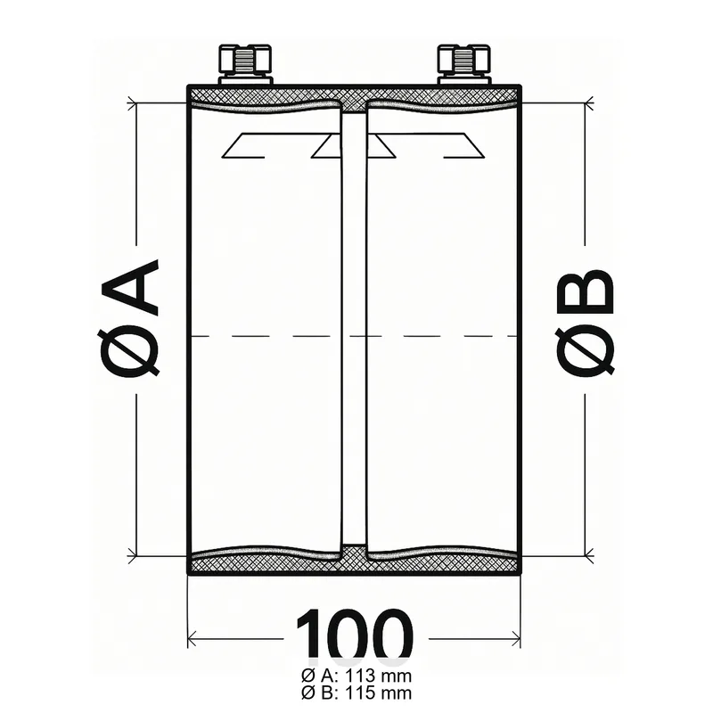 Schiedel absorbeur de bruit solidien Ø113 mm pour huile/gaz mat
