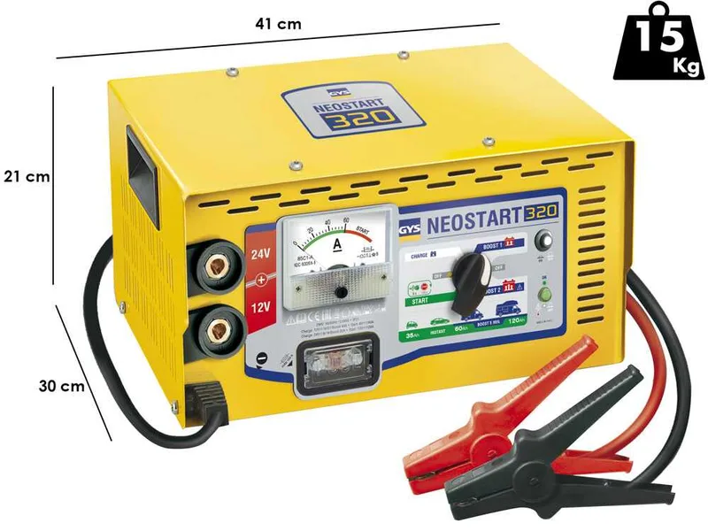 GYS Neostart 320 - Chargeur de batterie et démarreur automatique - 12/24 V