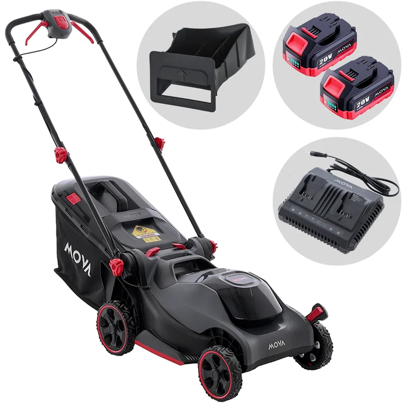 MOVA GL417 - Tondeuse à gazon à batterie - 40 V 4 Ah - Coupe 43 cm