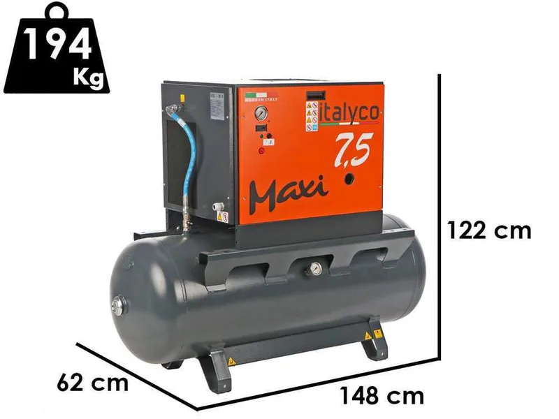 Italyco Maxi 8/270 - Compresseur rotatif à vis - Pression max 10 bar