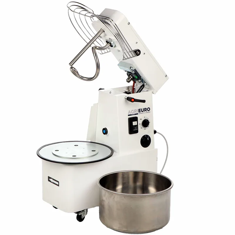 Pétrin à spirale à tête relevable Mixer 2000 T-2G Deluxe - Capacité de pâte 16 Kg - Triphasé, à 2 vitesses