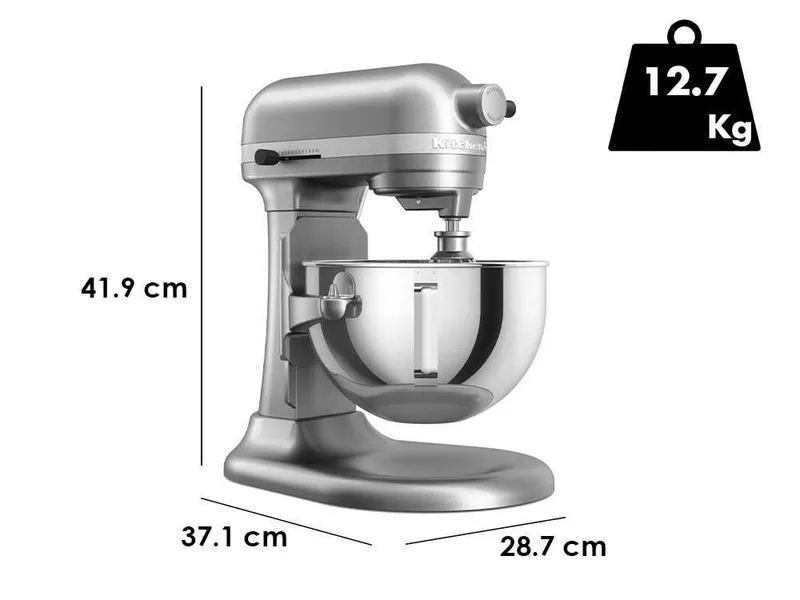KitchenAid Heavy Duty 5KSM55SXX-ECU Argent - Batteur mélangeur planétaire