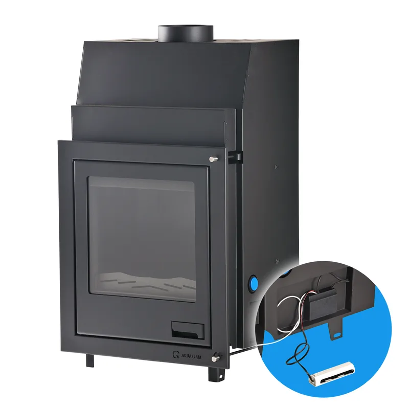 Aquaflam 17 Basic Insert de Cheminée à Eau Kit Complet Réservoir Tampon TPSM 825
