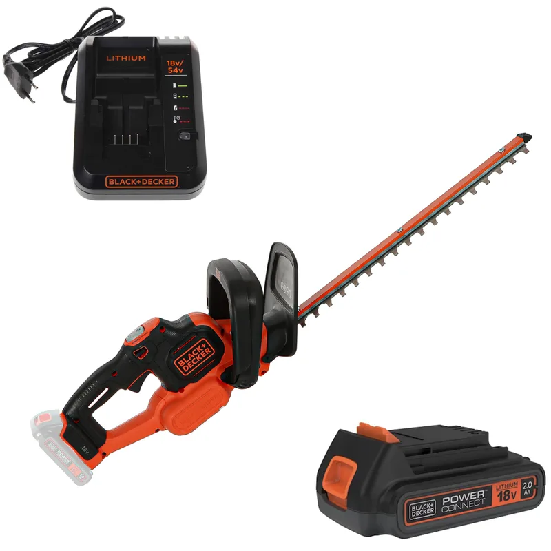 Black & Decker GTC18452PC-QW - Taille-haie à batterie - Batterie au lithium 18V 2Ah