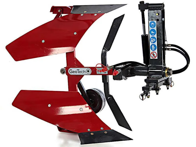 GeoTech DKH – Charrue réversible hydraulique à versoir – Pour tracteurs avec attelage à trois points