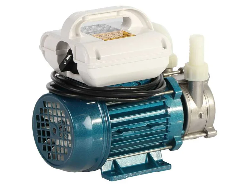 Tellarini ALM 20 L-SR - Pompe électrique de transfert en acier inoxydable - Raccord en nylon courbés + droits - Choisissez vos raccords