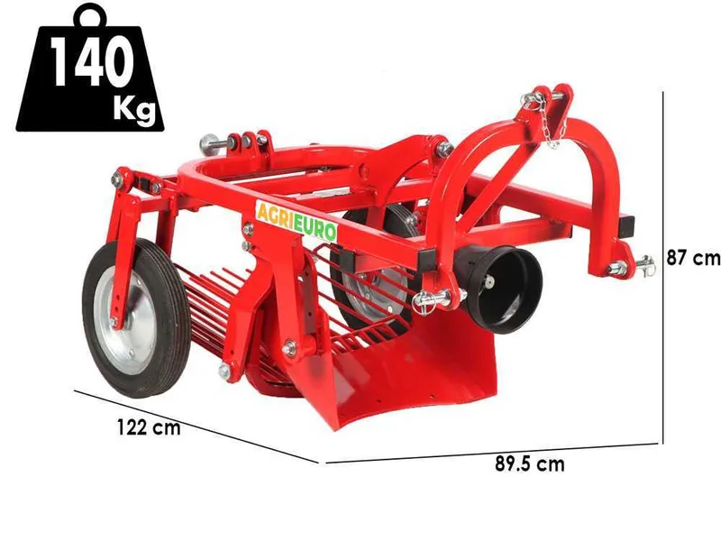 Arracheuse de pommes de terre DM 50 avec éjection arrière - Tamis oscillant - Pour tracteurs avec attelage à trois points