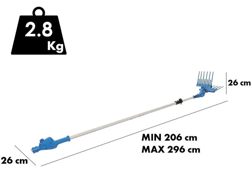 Peigne vibreur électrique Paterlini B-Fly - 12V - Perche télescopique 206 - 296 cm