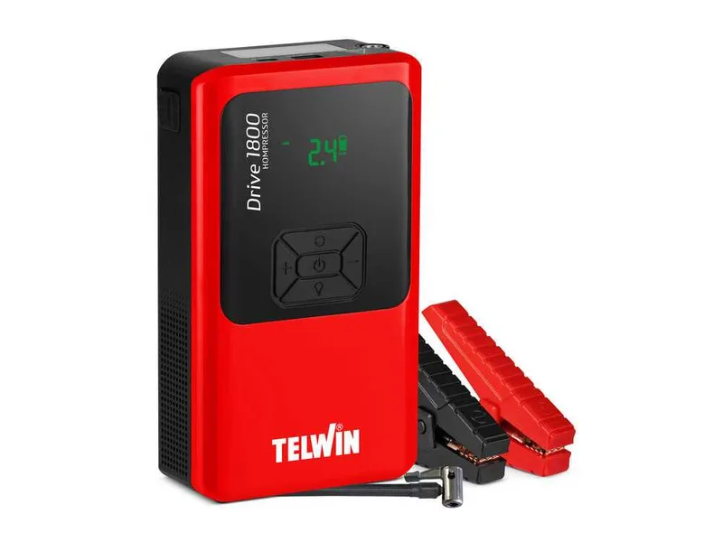 Telwin Drive 1800 Kompressor - Démarreur et compresseur portable multifonction - Power Bank