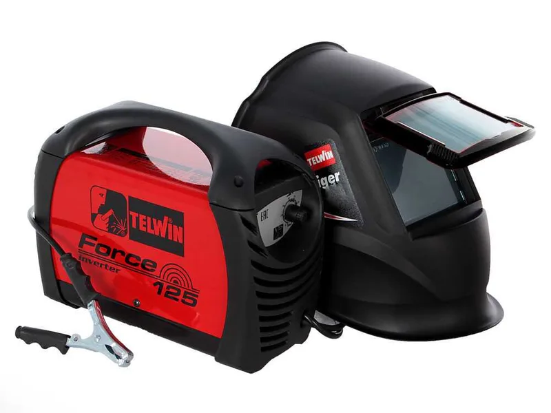 Telwin FORCE 125 - Poste à souder Inverter (MMA) + Masque, courant continu (DC)