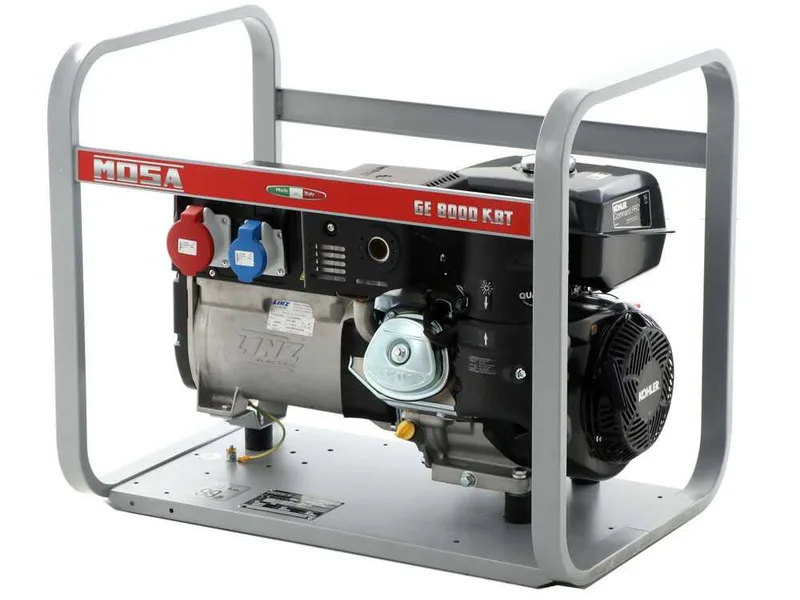 MOSA GE 8000 KBT - Groupe électrogène à essence 6.4 kW - Continue 5.6 kW Triphasé - Moteur Kohler CP CH440