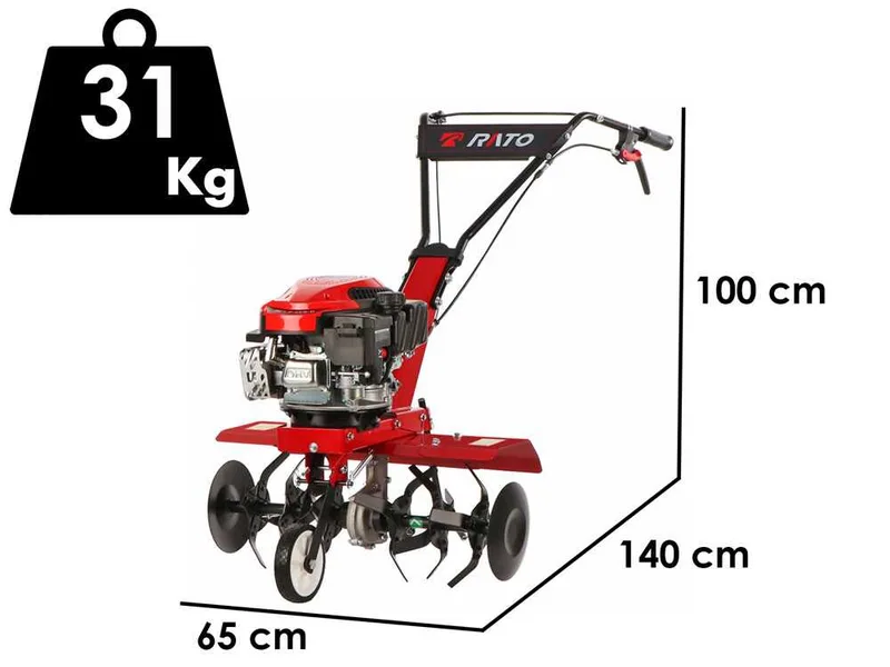Italian Power RG1.8-45Q-D - Motobineuse à essence 5,5 CV - Moteur Rato RV160-PRO