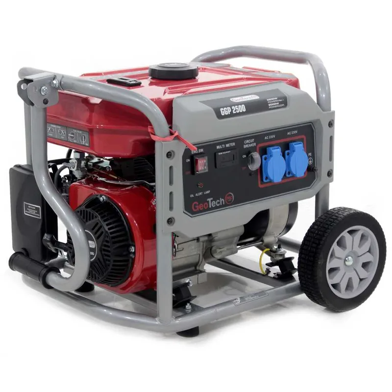 GeoTech Pro GGP 2500 - Groupe électrogène sur chariot avec AVR 2.2 kW - Continue 2 kw Monophasé