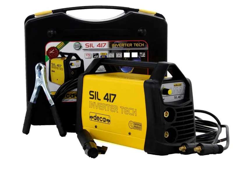 Poste à souder inverter Deca SIL 417 - 170 A max - alimentation 230 V - kit d'utilisation