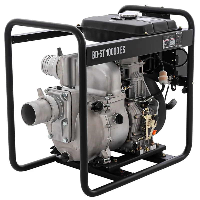 BlackStone BD-ST 10000ES - Motopompe diesel pour eaux chargées - Raccords 100 mm